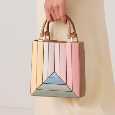 Spliced Rainbow Crossbody Bag Women's Fashion Versatile Fashion One Shoulder Handbag