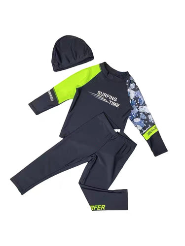 Kids Boys Swimwear 兒童男童防曬長袖保暖泳衣
