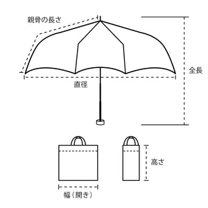 日本Because田園花卉圖案摺疊雨傘輕便防UV縮骨遮