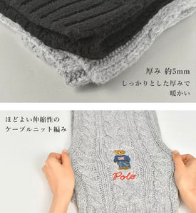 (預購)日本直送 Ralph Lauren 熊仔刺繡圍巾