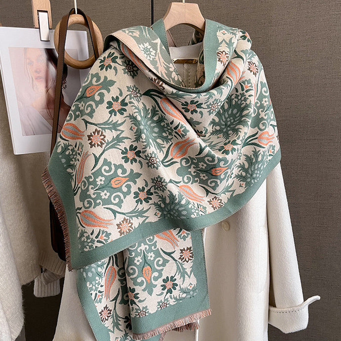 高端氣質仿羊絨圍巾(雙面)  Shawl 007