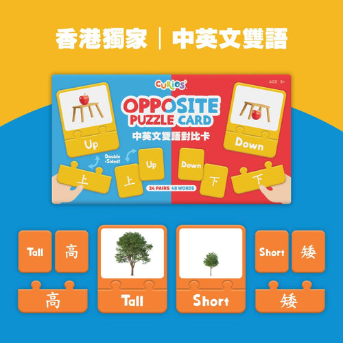 Curios Opposite Puzzle Card 中英文雙語對比卡