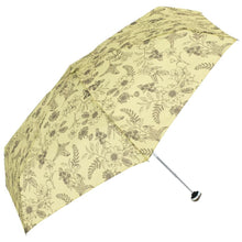 日本 Because 植物圖案雨晴兼用防UV摺疊雨傘超輕便縮骨遮 (Yellow)