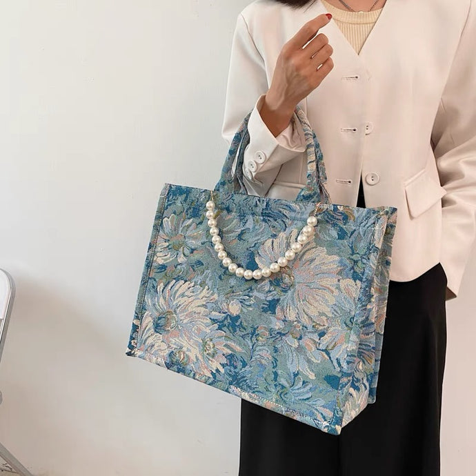 Oil Painting Style Floral Handbag 油畫風花卉手提包